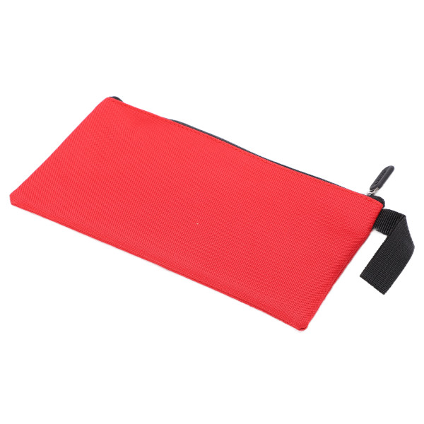 Canvas-työkalulaukku Kestävä vedenpitävä kannettava kangasvetoketjullinen pussi esineiden säilytykseen. Punainen