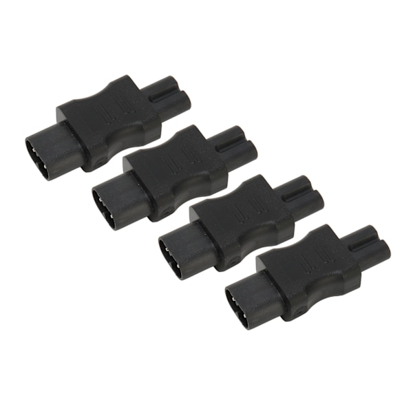 4 stk. IEC320 C8 til IEC320 C7 Konverter Strømstikadapter til PDU Chassis Laptop Computer UPS Stikkontakt