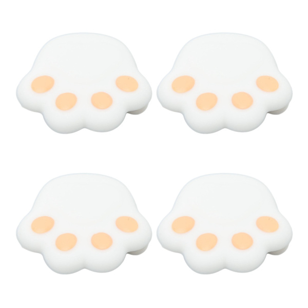 12 st hörnbeskydd katt tass form silikonmaterial 3,8x3,8x1,9cm flexibla möbelhörnskydd stötfångare ren vit