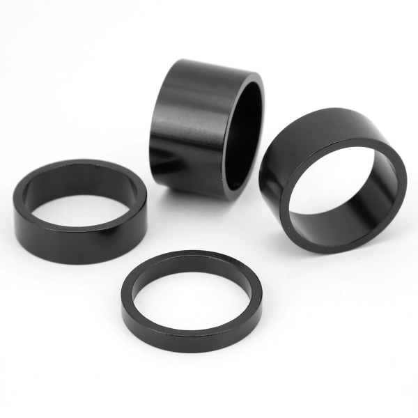 4 kpl / set polkupyörän etuhaarukan aluslevyn kuulokevälikkeet 5 10 15 20 mm kuulokkeen varren aluslevyn tiiviste musta
