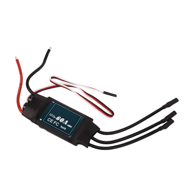 Børsteløs 60A ESC 2‑6S Elektrisk Motorhastighedsregulator til RC Bil Båd Undervands Propeller