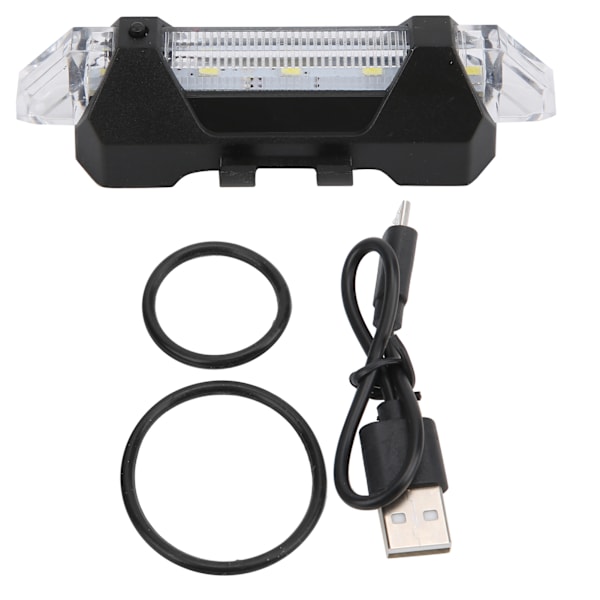 USB oppladbart sykkelbaklys Sykling Bak LED-varsellys Sykkeltilbehør Hvit