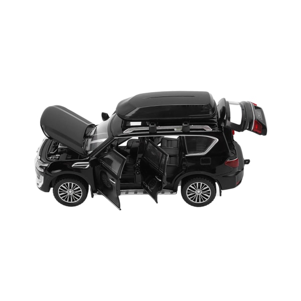 1/32 SUV Automalli Metalliseos Painevalettu Vedettävä Ajoneuvolelu Äänellä ja Valolla Pojille ja Tytöille Musta