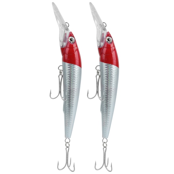 2kpl muovinen keinotekoinen simulaatio syväsukellus Minnow Lure syöttikalastustarvike1#