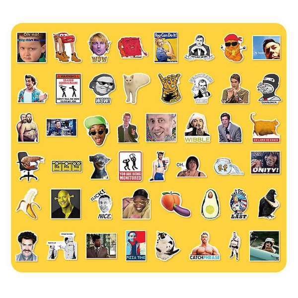 200 pakke morsomme uttrykksikoner Meme-klistremerker - Vanntette vinyldekaler for bærbar datamaskin, iPhone, vannflasker - voksne og tenåringer