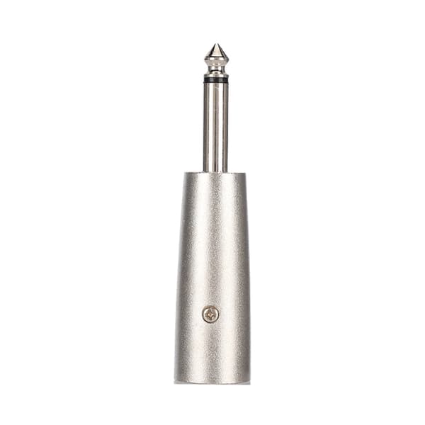 5 stk. XLR hann til 6,35 mm mono plugg lydmikrofonadapter
