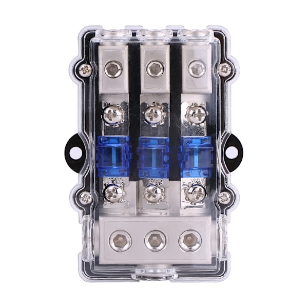Universal 60A Bilstereo Audio Strømssikringboks Holder Blok 1 Ind 3 Veje Ud