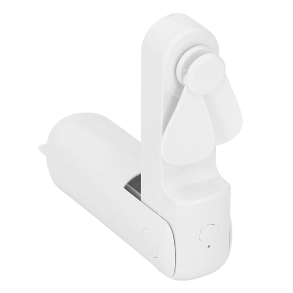 Håndholdt Ventilator Foldbar Multifunktionel 1200mAh USB Genopladeligt Batteri Bærbar Ventilator til Udendørs Brug Hvid