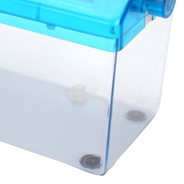 Papirshredder Plast Manuell Drift Transparent A4 Kutteverktøy for Kontor Blå