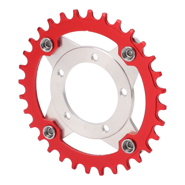 104BCD giradapter aluminiumslegering 32T kjedehjul CNC skjærende sykkelkjedekrans for BBS01 elsykkel Mid Drive Motor Rød