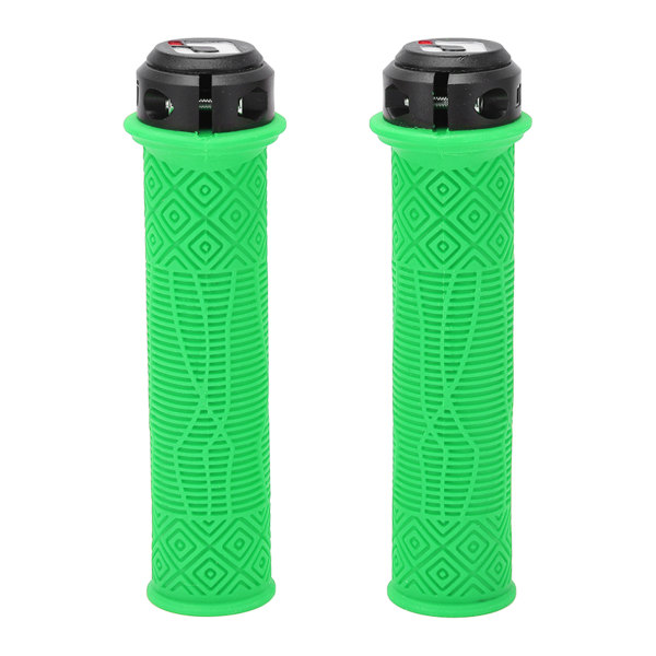 2 stk sykkelhåndtak gummi anti-skli Slitebestandig ergonomisk hul design sykkelstyre håndtak deksel Grønn