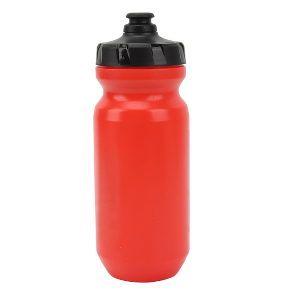 Cykelvattenflaska 600ml Klämbar PP5 Livsmedelsgodkänd Silikon Säker Läckagesäker Sportvattenflaska för Utomhuscykling Röd
