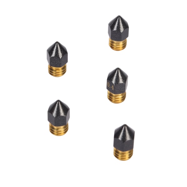 5 st PTFE-belagda munstycken 0,4 mm Anti-Stringing Härdat Utjämning 3D-skrivar Extruder Spetsar för Ender 3 Pro V2 CR 10 S4 S5