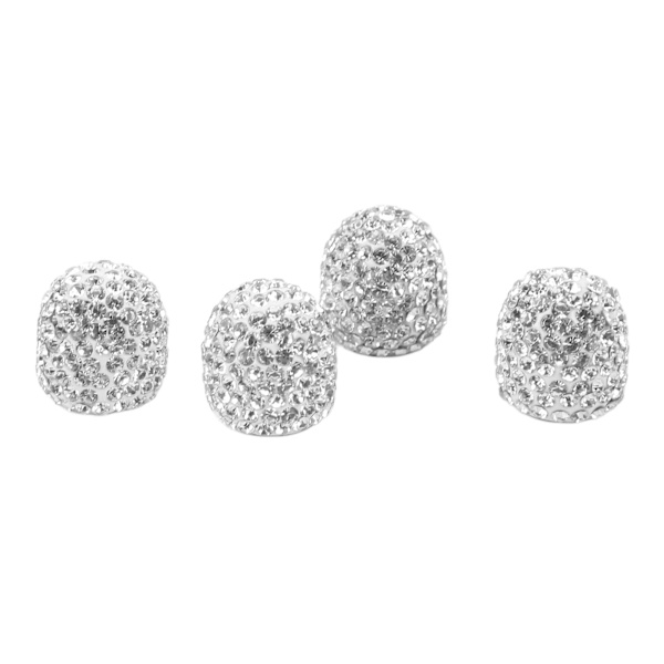 4 kpl Bling Venttiilin Varsi Suojukset 15mm Varsi Ilmakansi Rengaskoriste Yleismallinen Auto Moottoripyörä Hopea