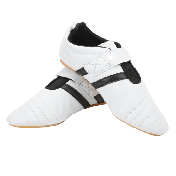 1 Par Taekwondo Sko Kampsport Sneaker Boksing Karate Kung Fu Tai Chi Sko for menn Dame Svarte Striper 42 Str.