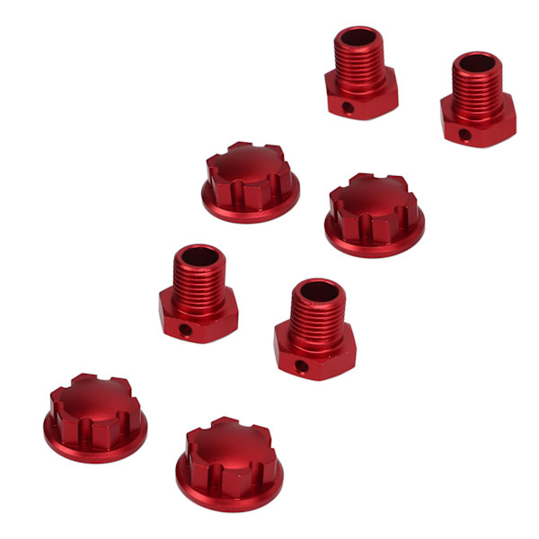 17 mm RC-pyörän navan kuusiokolosetti Alumiiniseos RC-pyörän navan sovitin TRAXXAS 1/10 päivitykseen Punainen