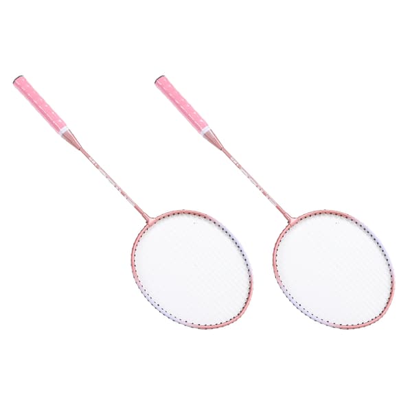 Badmintonracketer Rosa Profesjonelle Separate Badmintonracketer i Jernlegering for Nybegynnere Studenttrening