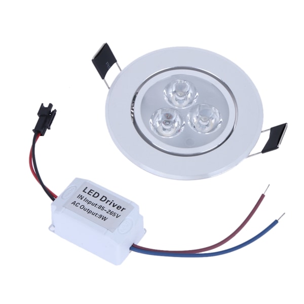 9W LED innfelt taklampe Downlight justerbar dimbar spotlightlampe for hotell smykkeskap