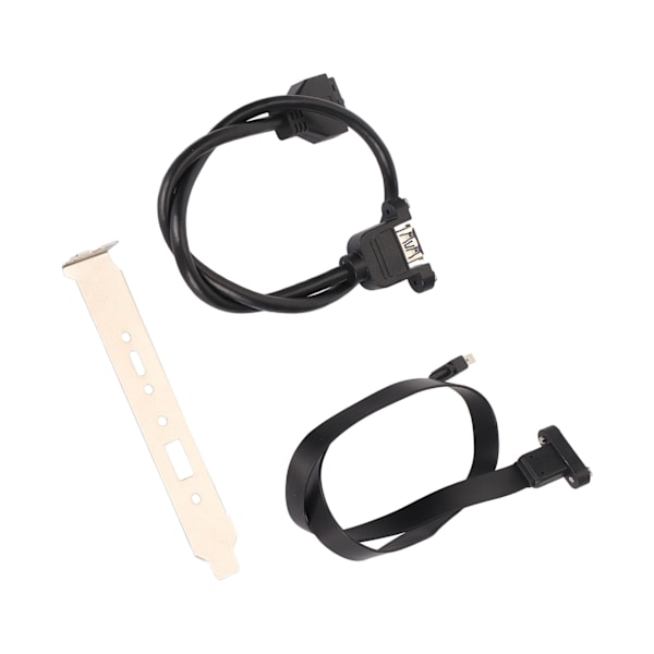 Typ E till typ C frontpanelkabel 1,6 fot lång 20 Gbps Plug and Play Typ E till typ C förlängningskabel med fäste