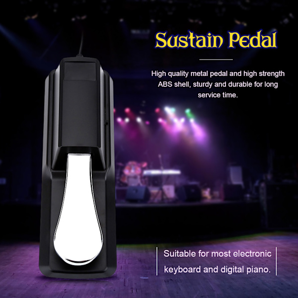 Elektronisk keyboard Sustain Pedal-dæmper til tilbehør til digitalt klaverinstrument