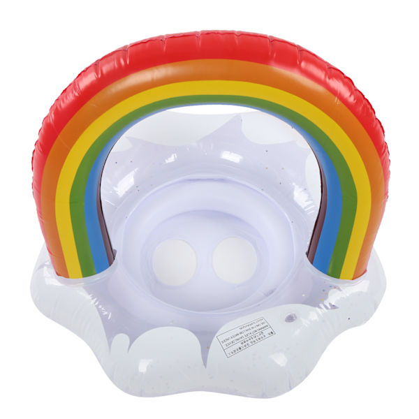 Baby Simning Float Rainbow Uppblåsbar Barn Simring med Safety Float Seat
