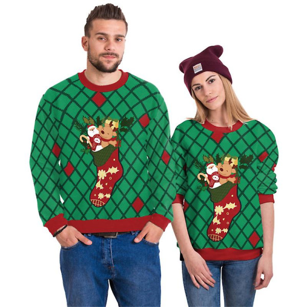Ugly Christmas Sweater Funny Crew Neck Pullover Sweatshirt For Men Women