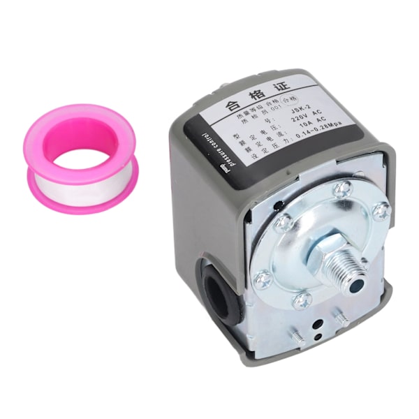 Vedenpainekytkin, säädettävä painekytkin 1/4 tuuman NPT-ulkokierteellä AC220V 10A