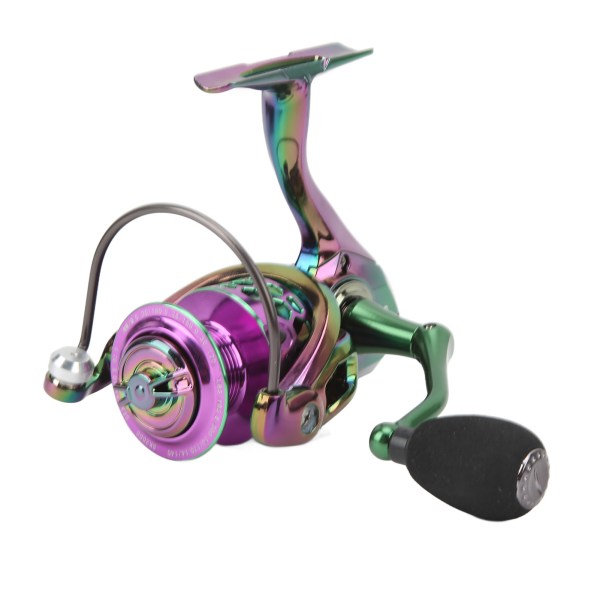 Lure Spinning Reel Metal Spinning Fishing Wheel Gapless 5.0:1 Hastighetsforhold fiskesnelle for ferskvann saltvann SK2000