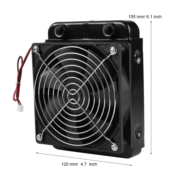 CPU vattenkylare G1/4 gängad värmerads kylare med fläkt 18 rör (120 mm)