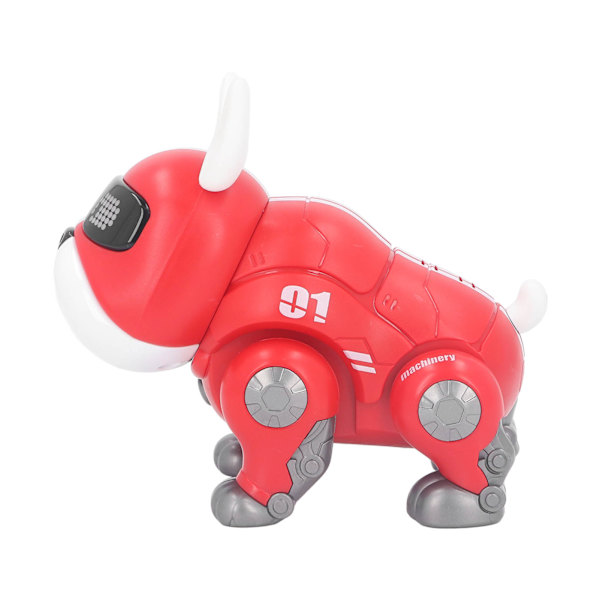 Elektronisk kæledyrs-hundelegetøj med berøringsføler Intelligent dansende robot-hund til børn Rød