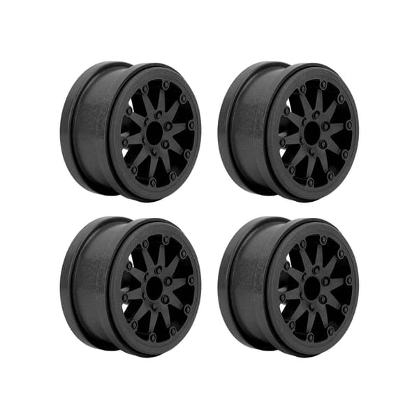 4 Sæt 2.2 Tommer Fælgnylon RC Bilfælg til Axial SCX10 Wraith RR10 1/10 RC Biler Sort