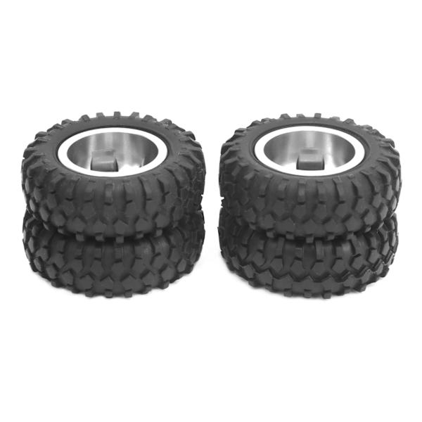 2 kpl RC-takarenkaan kaksoisrenkaan rengas, halkaisija 55 mm, sopii WPL D12 1/10 -kaukosäätimeen TruckSilver