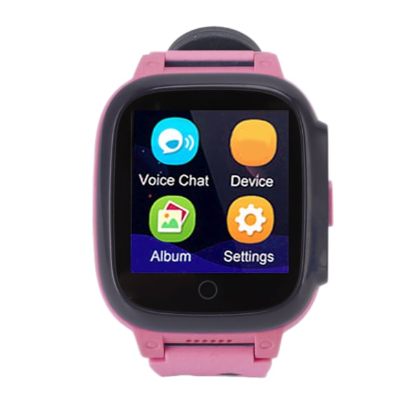 1,33 tum Färgdisplay Barn Smartklocka 4G GPS Videosamtal Vattentät Barntelefon Smartklocka Rosa