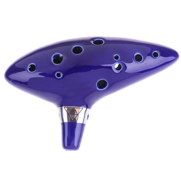 12 hullers Ocarina Ceramic Alto C Blue Legend Instrument