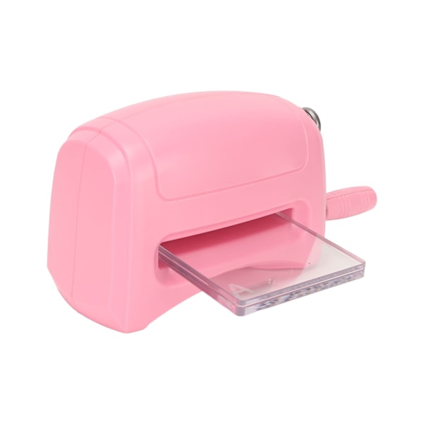 Präglingsmaskin gör DIY Bärbar Rosa Plast Zinklegering Scrapbooking Em Bossing Machine för skolan