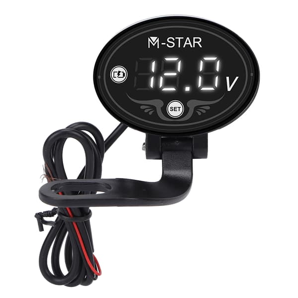 Motorcykel LED Voltmeter Digital 9-24V Smart Vattentät Hög Noggrannhet ABS Batteriövervakare Säkerhetskörning