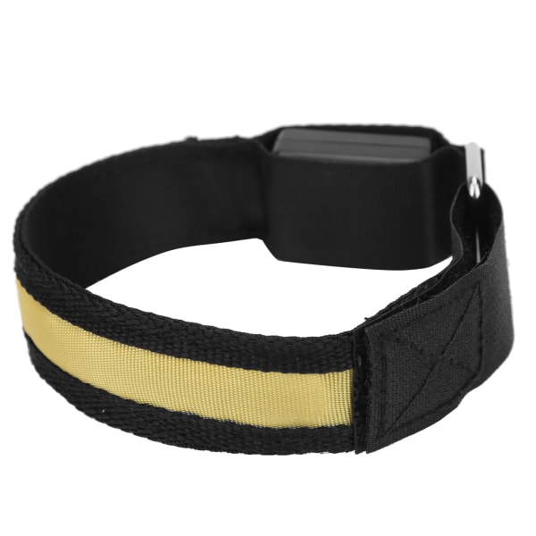 LED-reflekterende armbånd Justerbar 3 lysmoduser for utendørs nattløping jogging sykling Gul