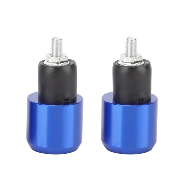 2 st Universal 18-22 mm Motorcykel Runt Styre Ändvikt Balans Plugg (Blå)