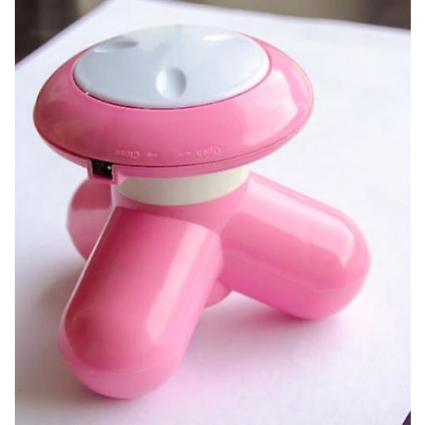 Bärbar rosa minivibrationsmassager - USB elektriskt triangulärt stativ - perfekt present till familj och vänner