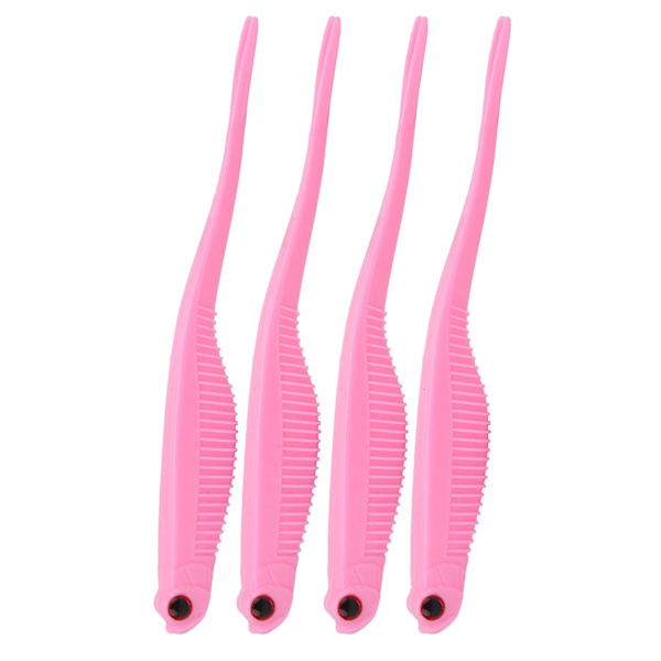 Gaffelhaleorm myk lokke 130 mm/7g Enkel dobbelfarge kunstig bassagn fiskeutstyr Rosa