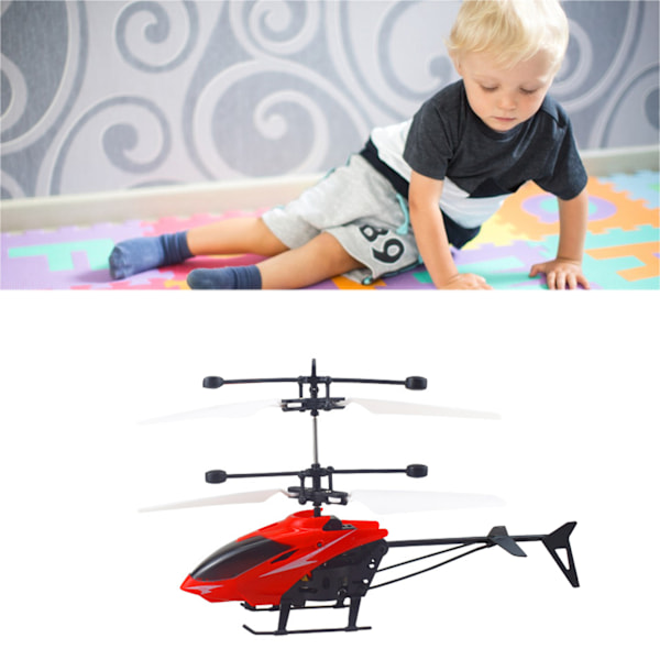 Induktionshelikopterleksak för nybörjare USB-laddning Automatisk stigning RC-flygplanleksak Flygande leksak för daglig lek Röd