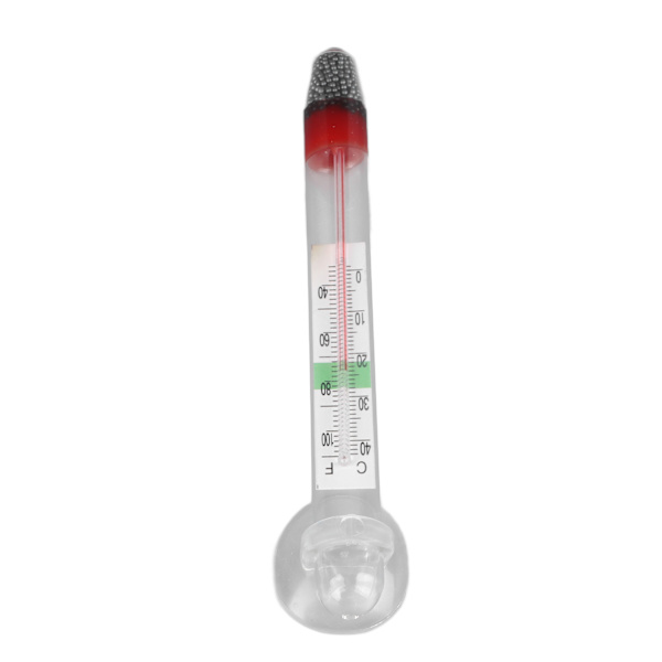 Akvarium Termometer Nøjagtig Sikker Professionel Glas Lille Digital Fiskekum Termometer med Sugkop Termometer