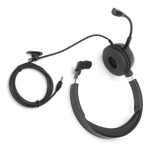 Monaural Headset Støjreducerende Mikrofon Lydstyrkekontrol Telefon
