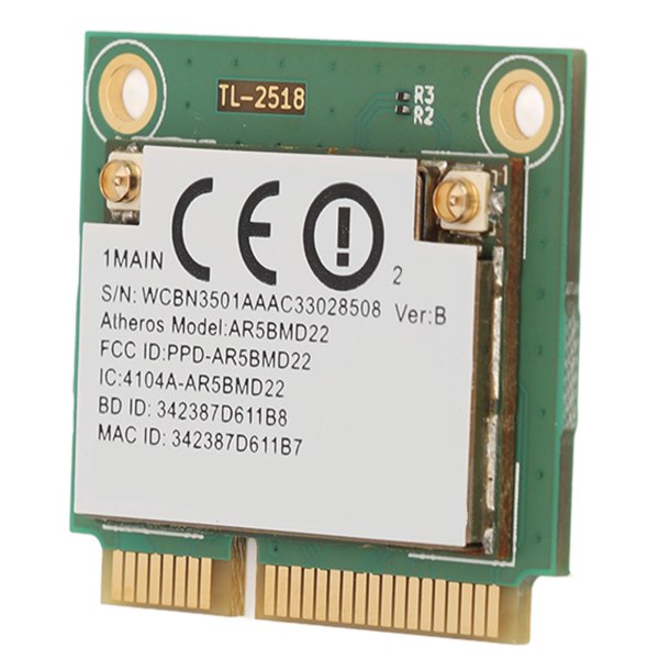 5G netværkskort Mini PCIe 2.4GHz 5GHz 300Mbps BT 4.0 Plug and Play 5G trådløst kort til Win 7 8 10 bærbar computer