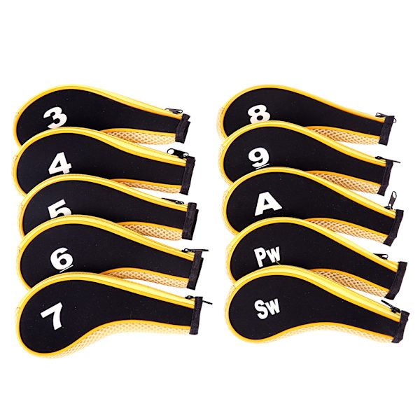 10st/ set Head Covers Dragkedja Club Covers Iron Club Head Covers