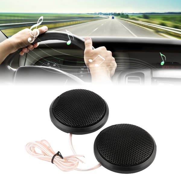 Sort 20W Mini Rund Klæbbar Bil Audio Højttaler med Lim