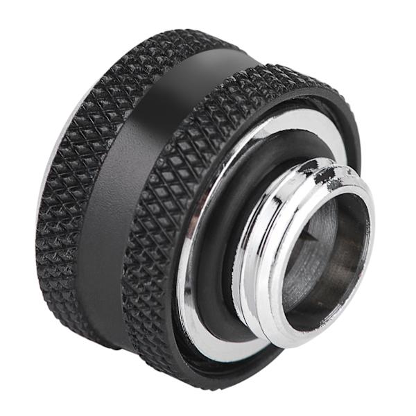 4 st/pack Vattenkylningskompressionskoppling för styvt akrylrör OD 16mm Svart