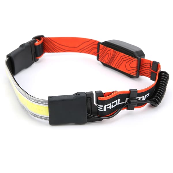 Utendørs USB Oppladbar COB Hodelykt Justerbart Hodebånd Lys for Fiske/Camping