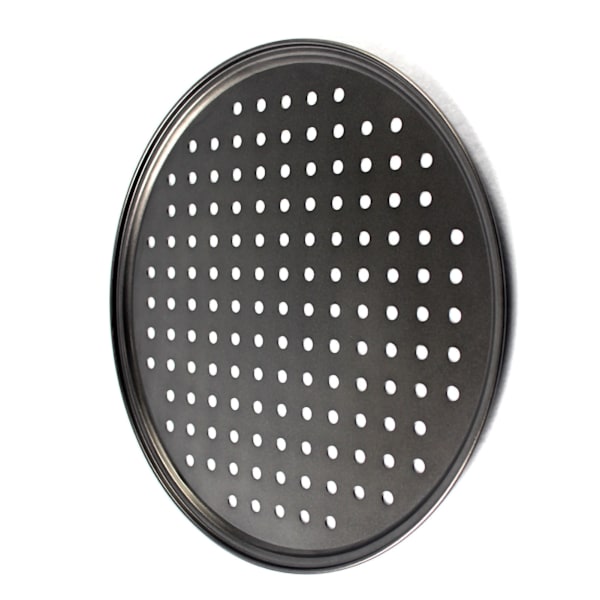 Perforerad pizzapanna Non Stick Bakning Lätt avformning Fast botten Ventilerad pizzapanna 24,5CM