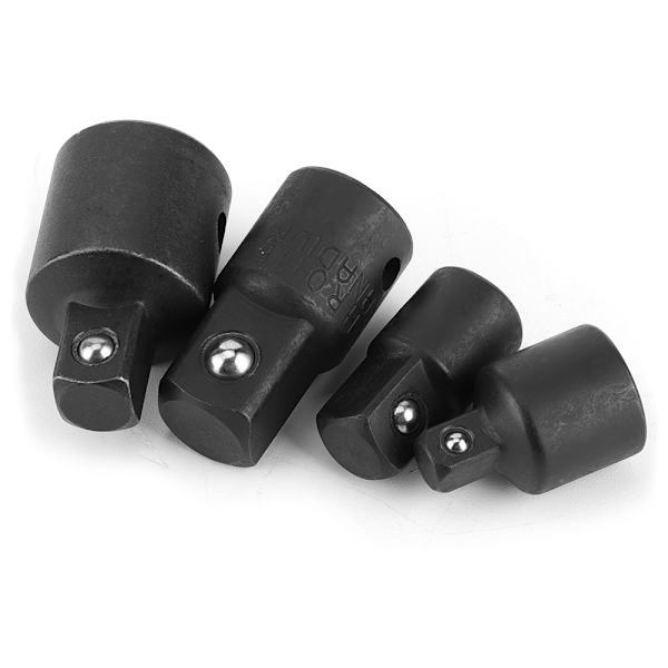 4 stk 1/4in 3/8in 1/2in Elektrisk Skiftenøkkel Hylse Adapter Konverter Krom Vanadium Stål Drive Socket Joint (Svart)